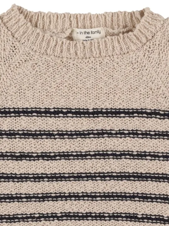 1   IN THE FAMILY   Cotton &amp; linen knit sweater 