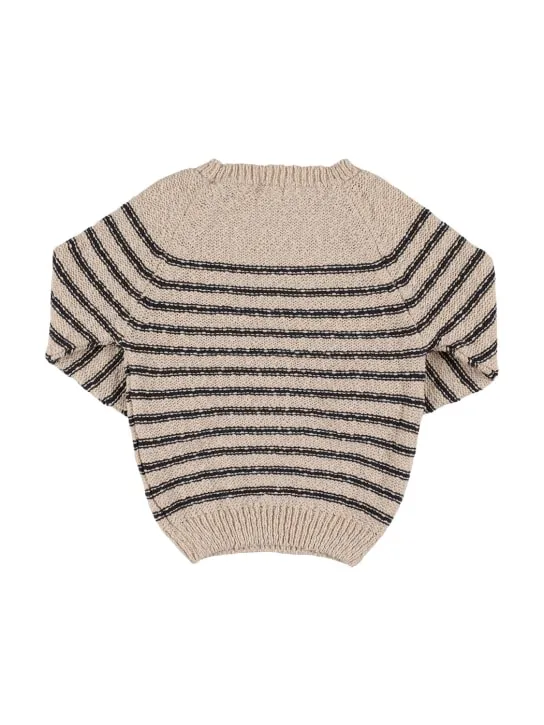 1   IN THE FAMILY   Cotton &amp; linen knit sweater 