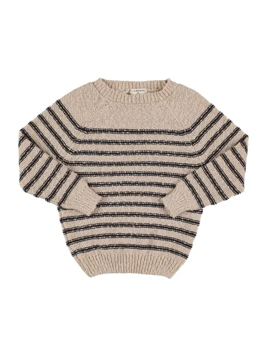 1   IN THE FAMILY   Cotton &amp; linen knit sweater 