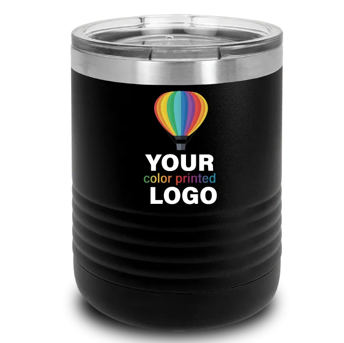 10 oz Lowball Tumblers -Mix & Match- Bulk Wholesale Personalized Engraved or Full Color Print Logo