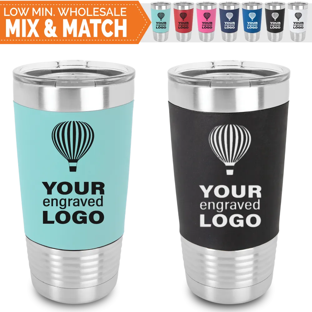 20 oz Silicone Promo Tumblers -Mix & Match- Bulk Wholesale Personalized Engraved Name or Logo