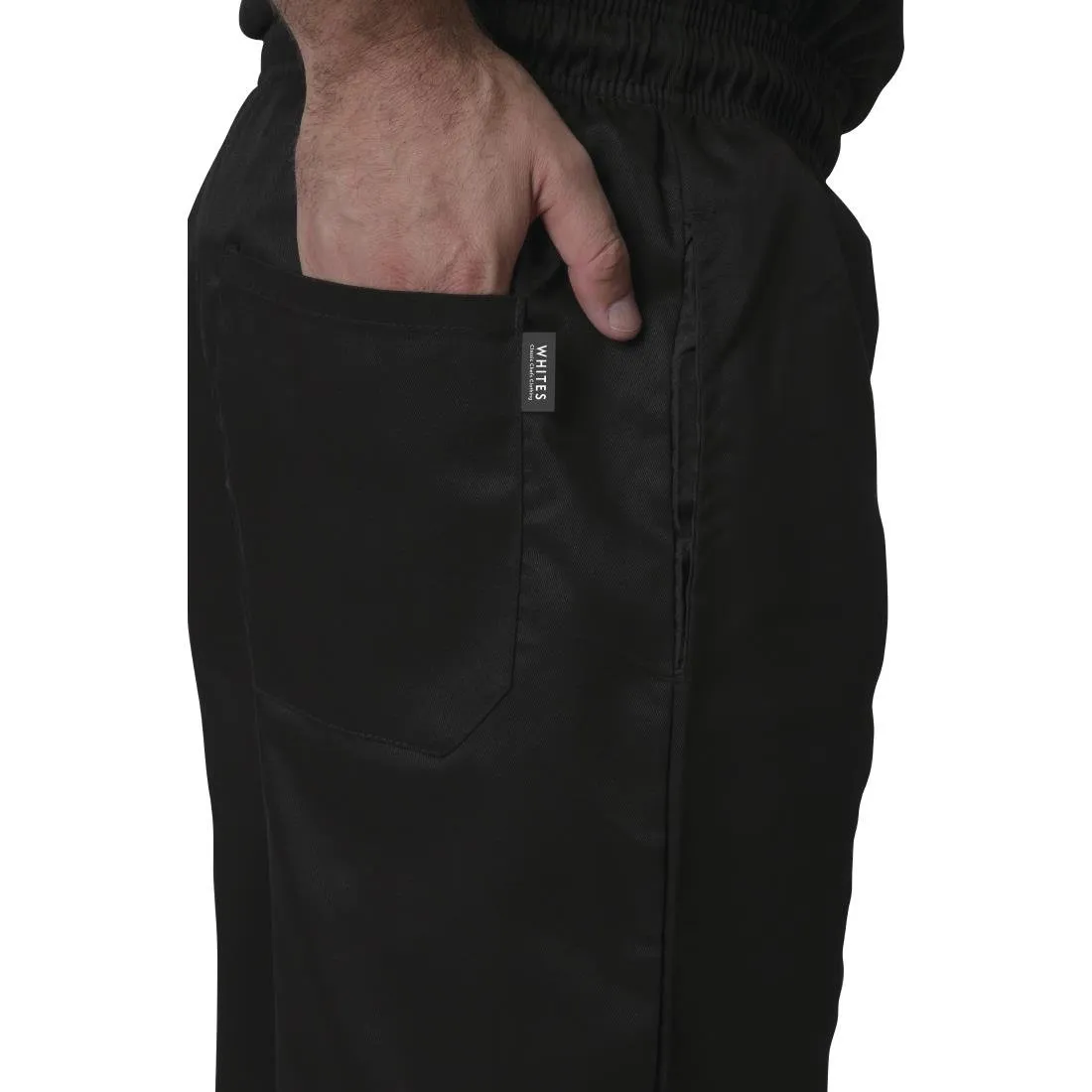 A582-XXL Whites Vegas Chef Trousers Polycotton Black 2XL