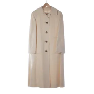 Aquascutum Cream Long Sleeved Coat UK Size 12