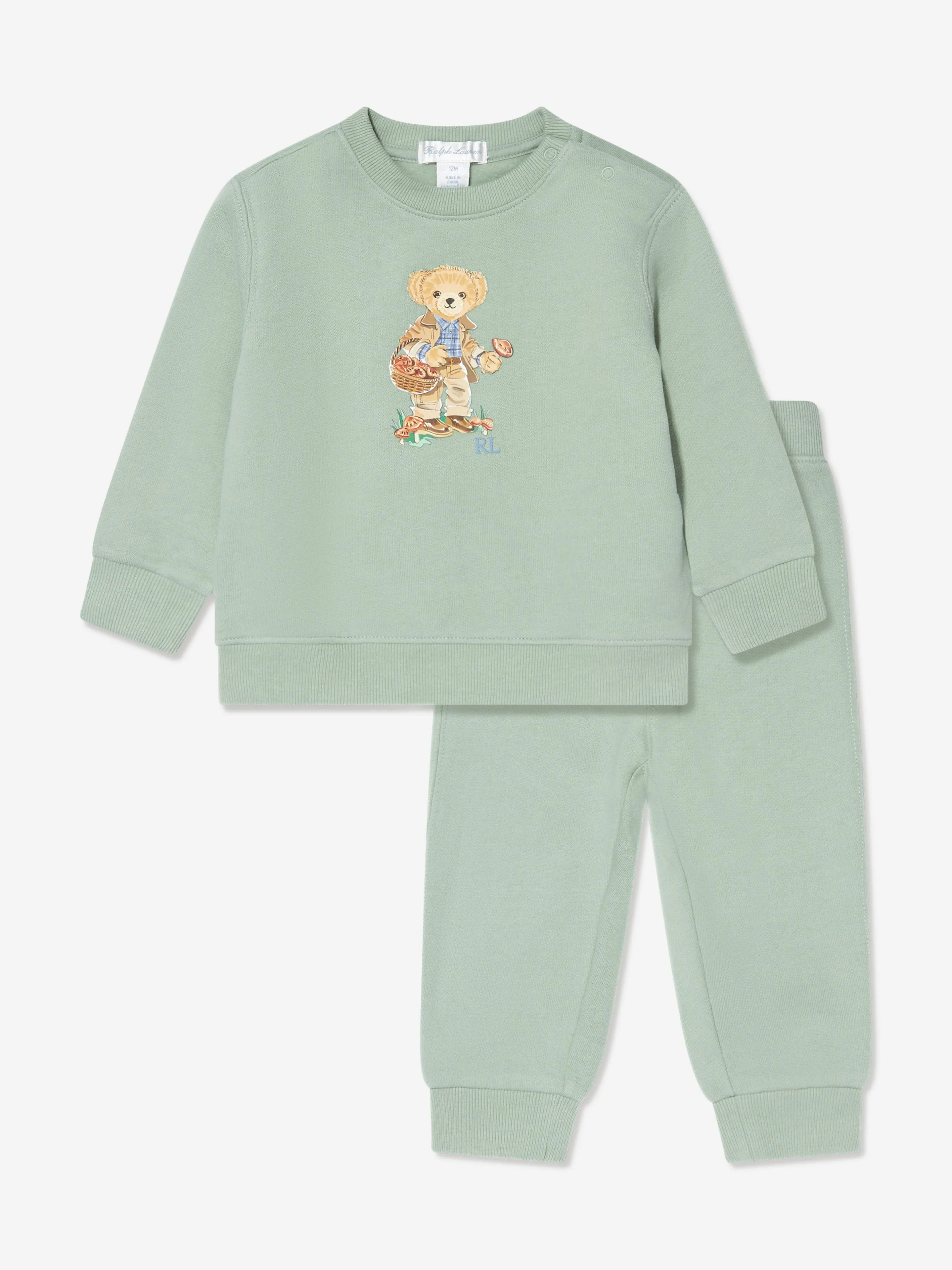 Baby Boys Bear Tracksuit in Green