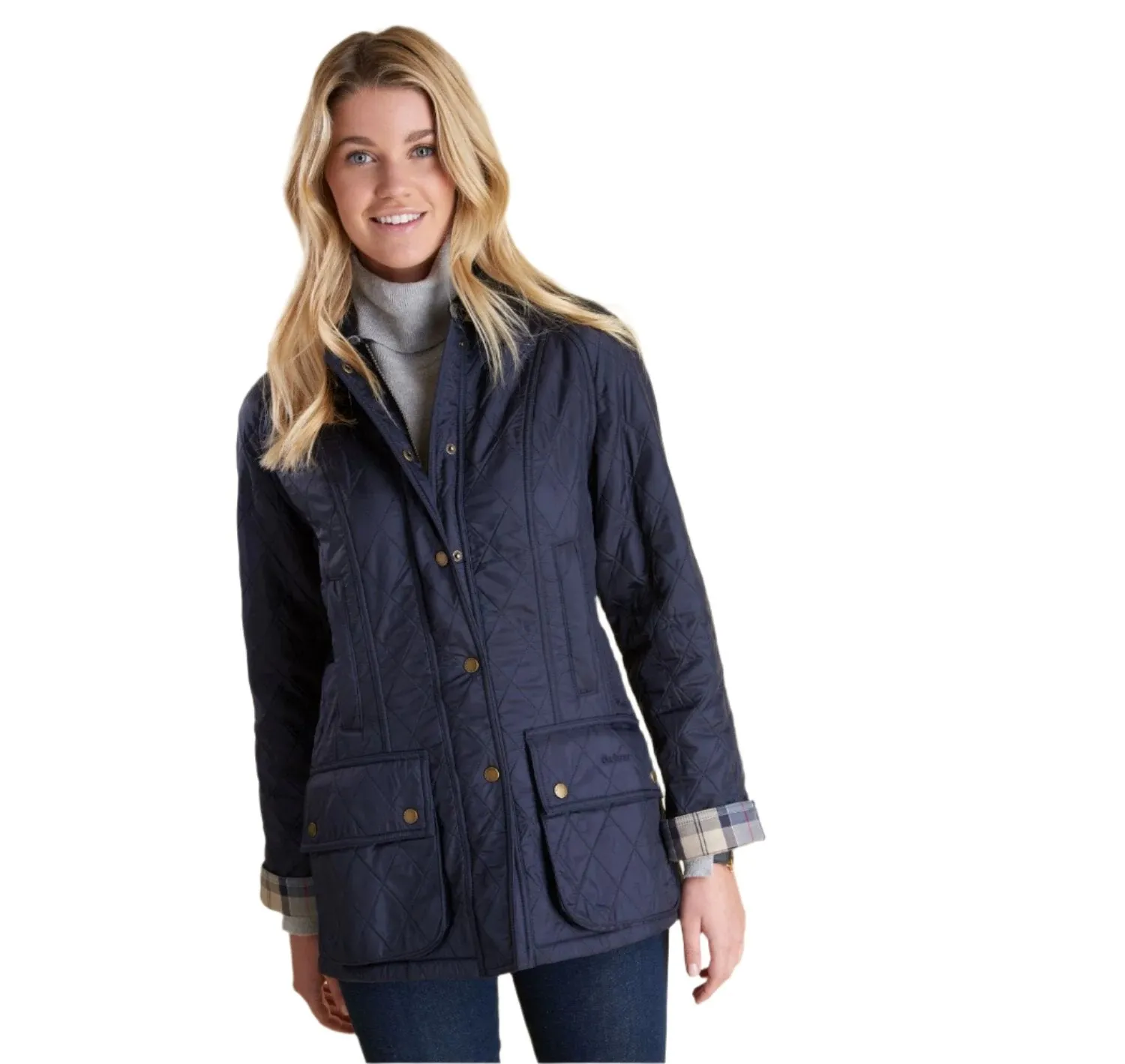 Barbour Beadnell Polar Quilt Jacket - Navy