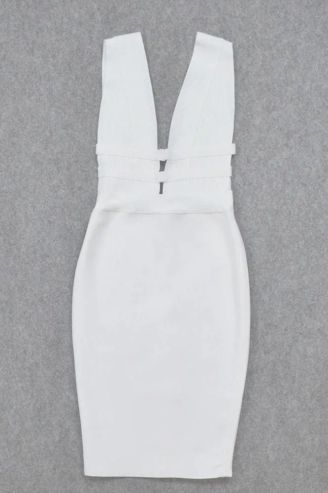 Bay Bandage Dress - Pearl White