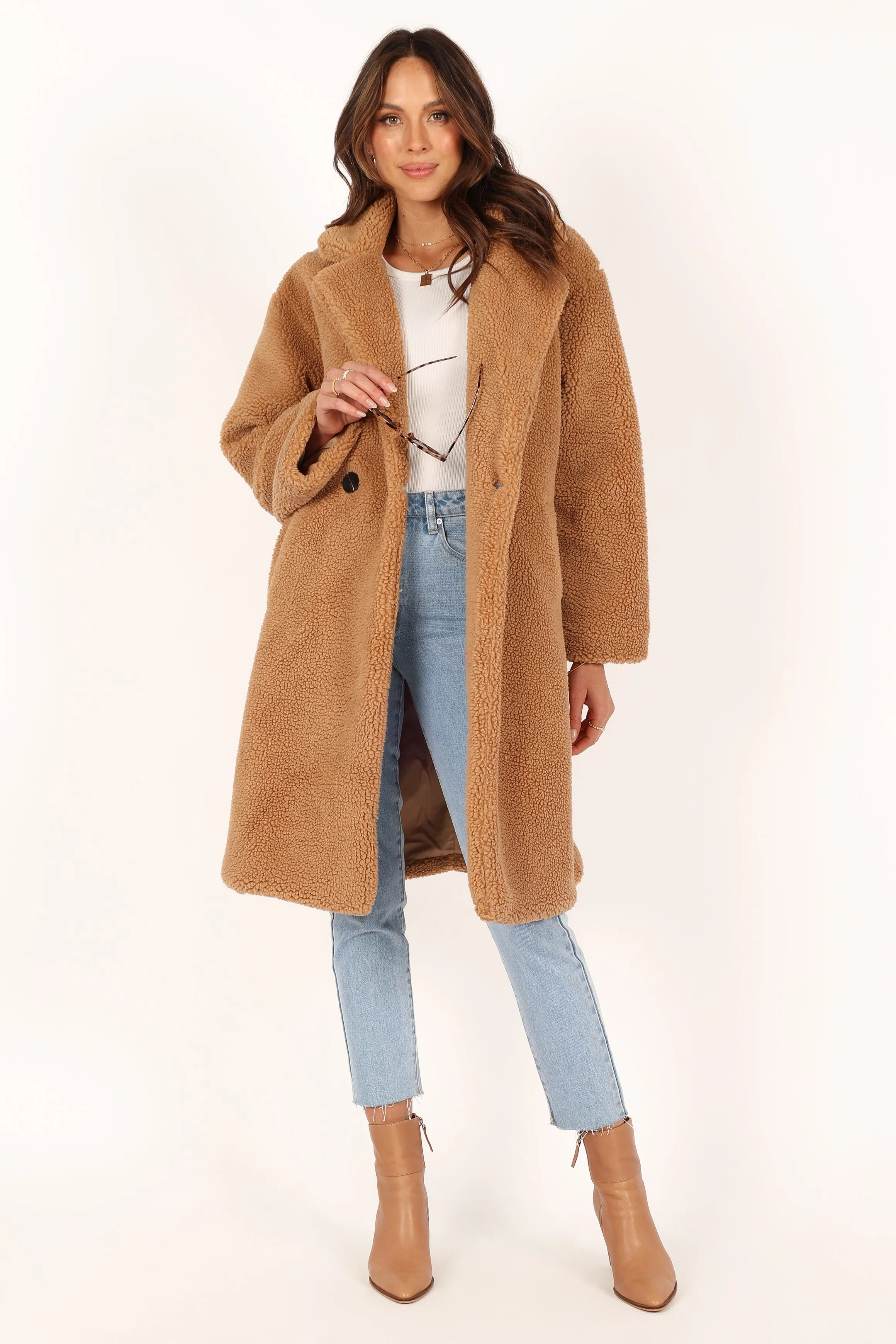 Beatrice Faux Fur Coat - Camel