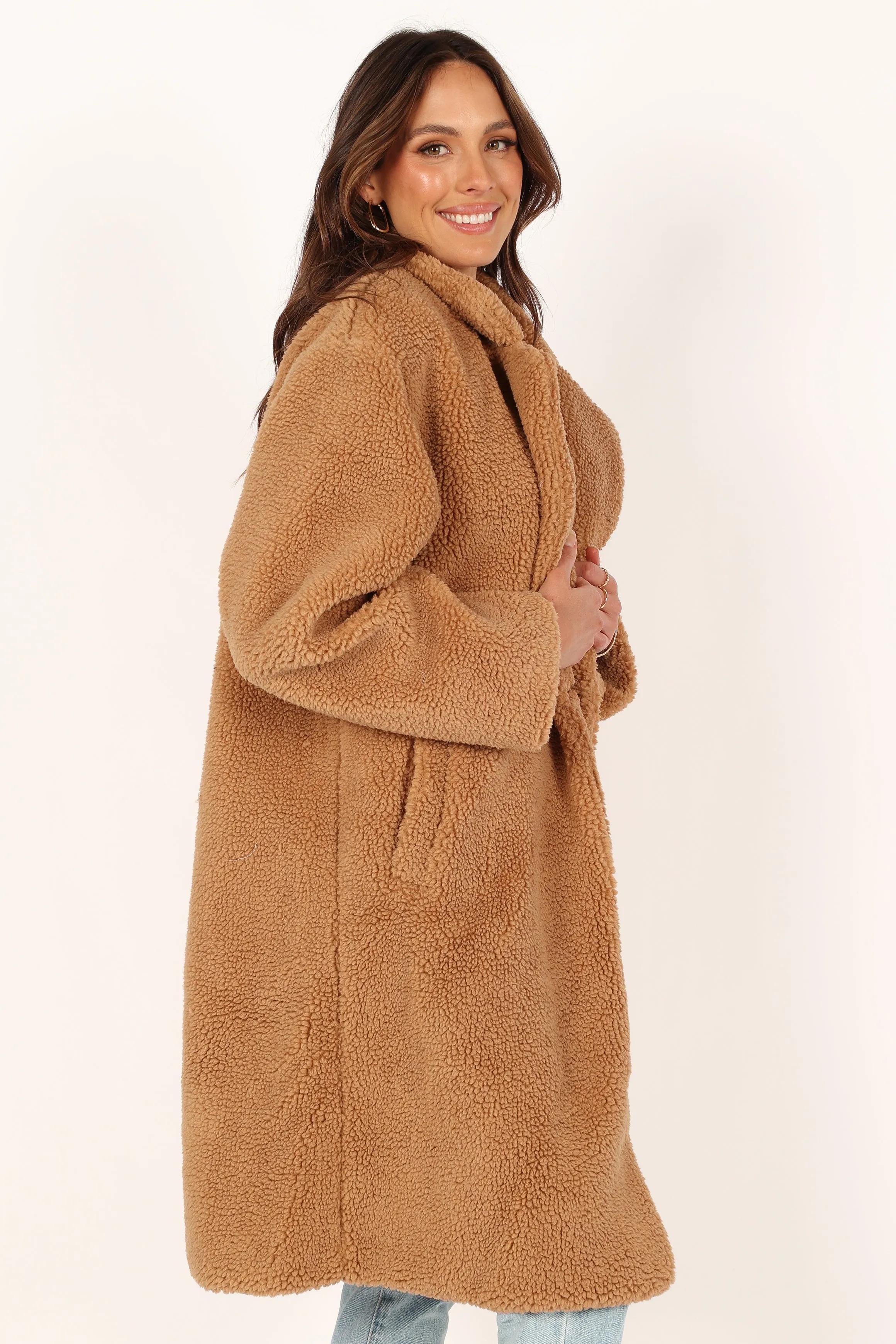 Beatrice Faux Fur Coat - Camel