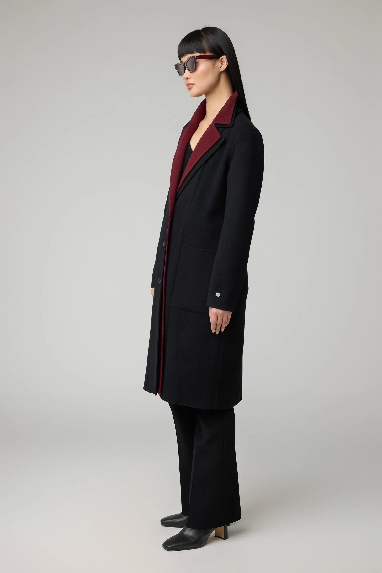 BENICIA DOUBLE COLLAR WOOL COAT