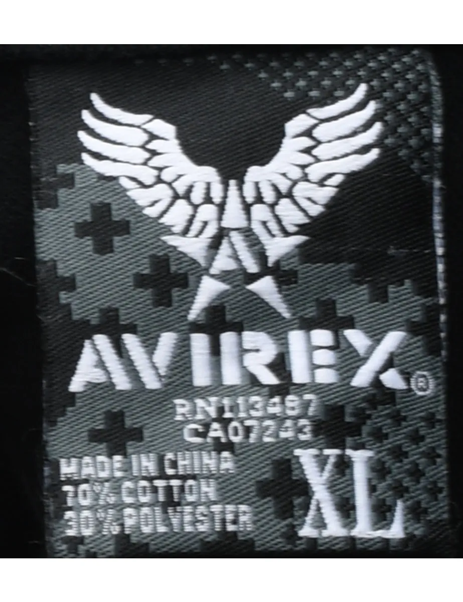 Black 1990s Avirex Hoodie - XL