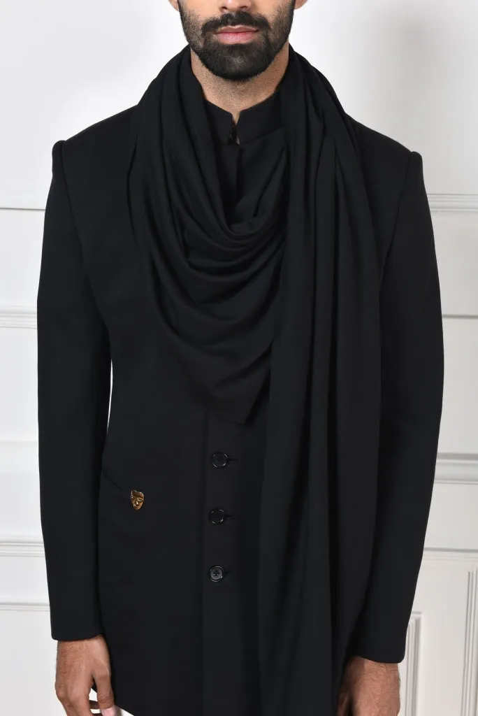 Black Drape Bandhgala