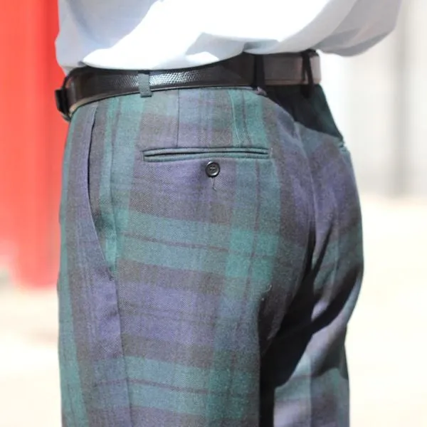 Black Watch Tartan Trousers--