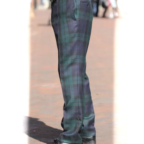 Black Watch Tartan Trousers--