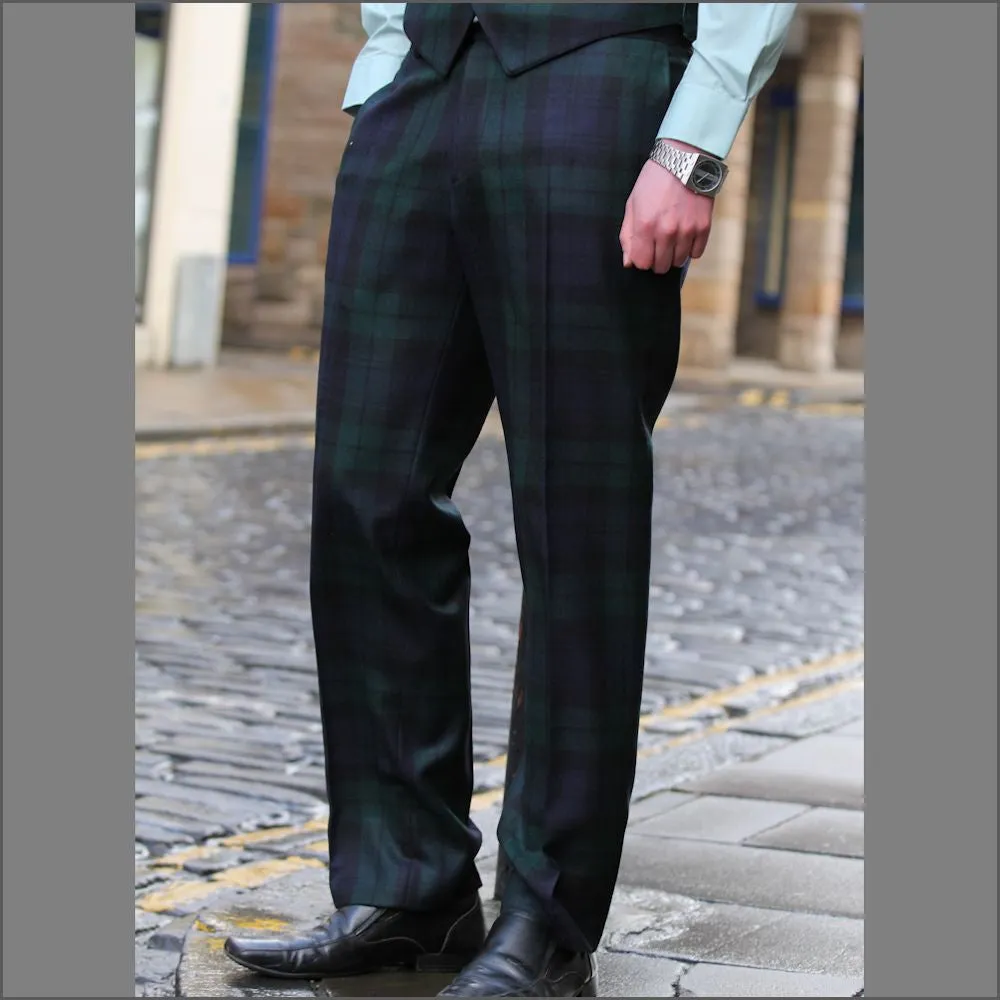 Black Watch Tartan Trousers--