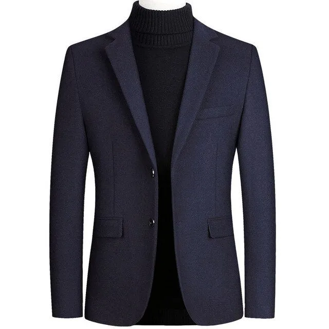 Blazer British Stylish Suit Jacket Business Casual Regular Fit Woolen coat