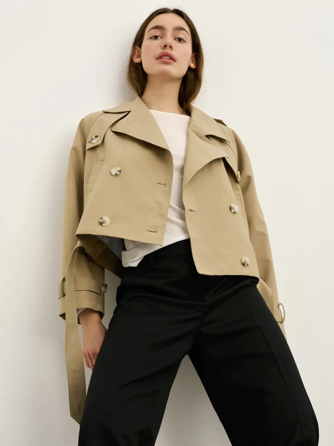 Bobby Canvas Trench Jacket - Beige