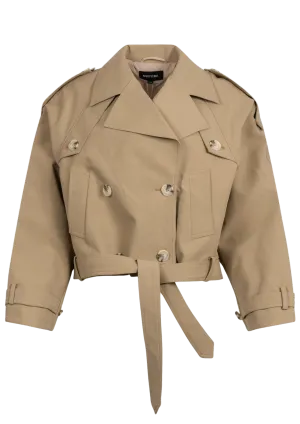 Bobby Canvas Trench Jacket - Beige