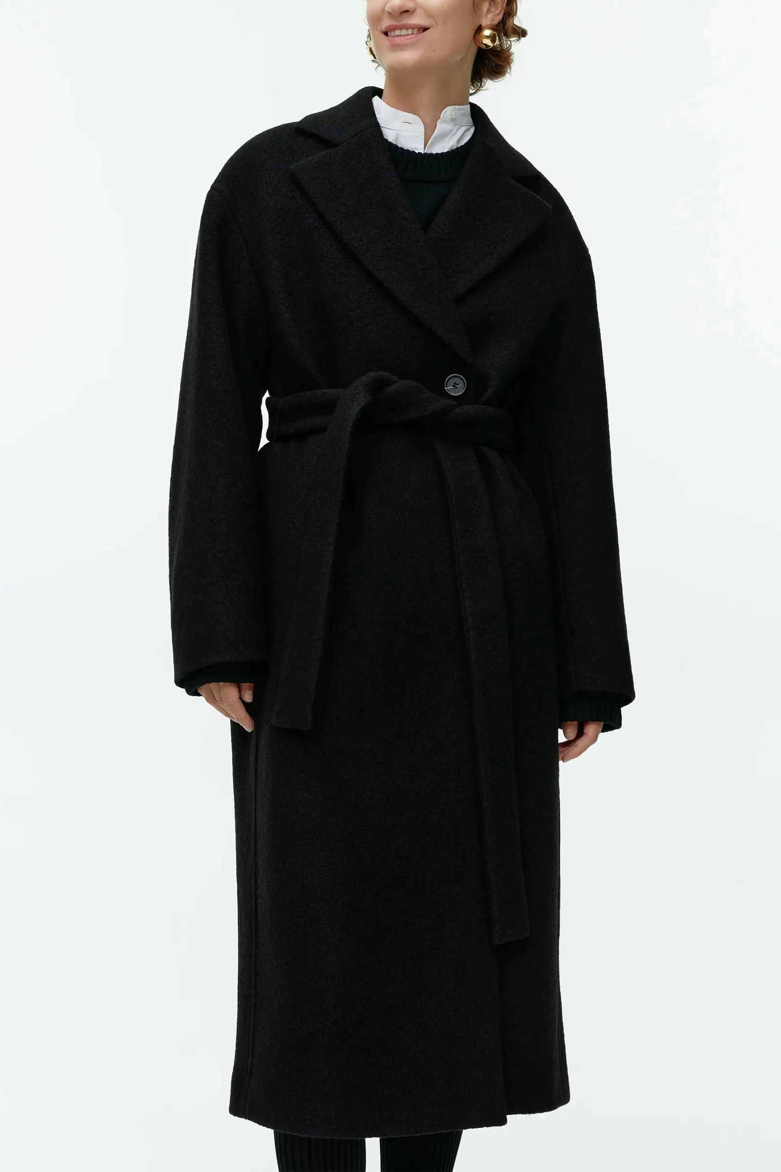 Bouclé Wool Coat