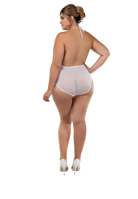 Bridal Night Romp- Plus Size White Teddy