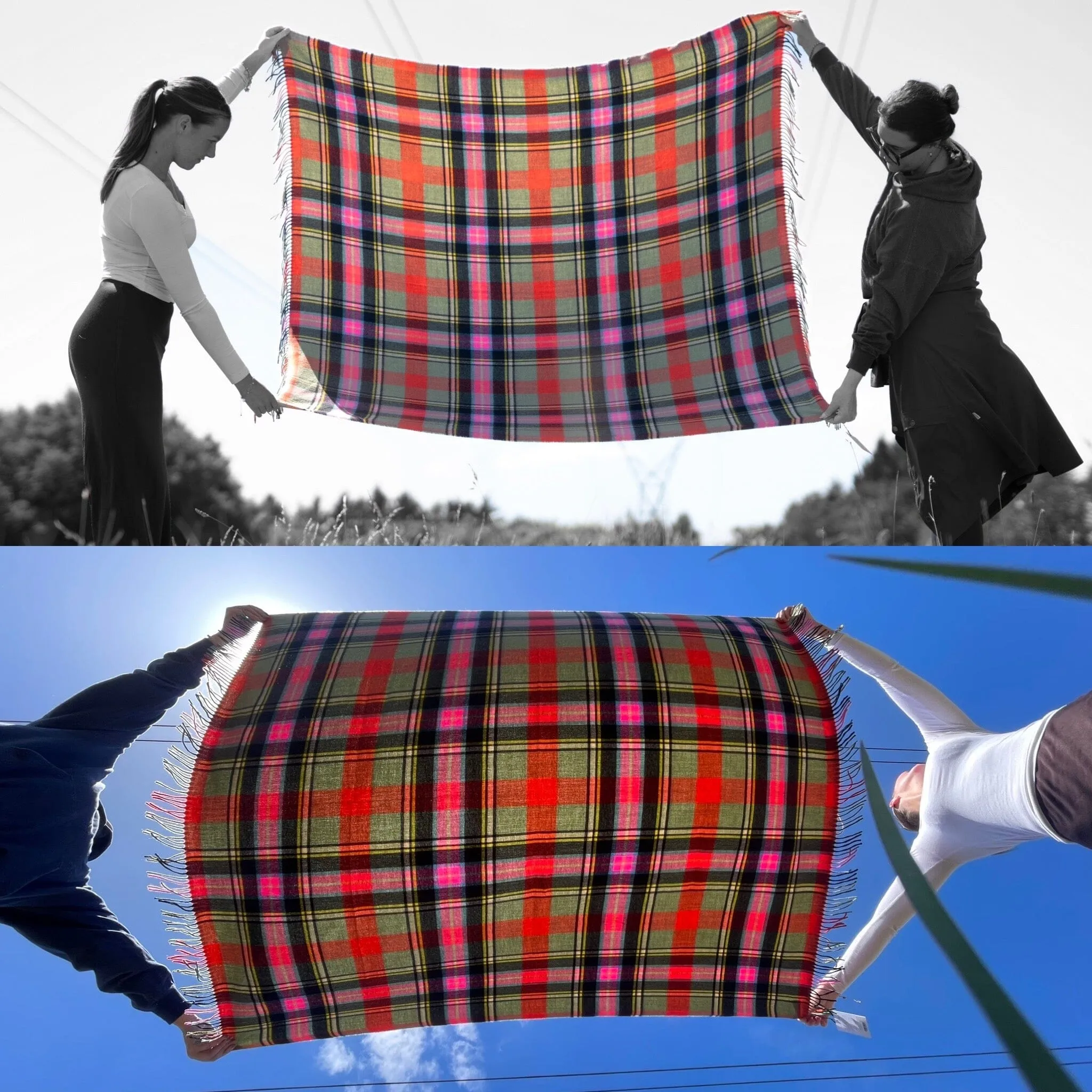 Bruce of Kinnaird Ancient Tartan Lambswool Blanket