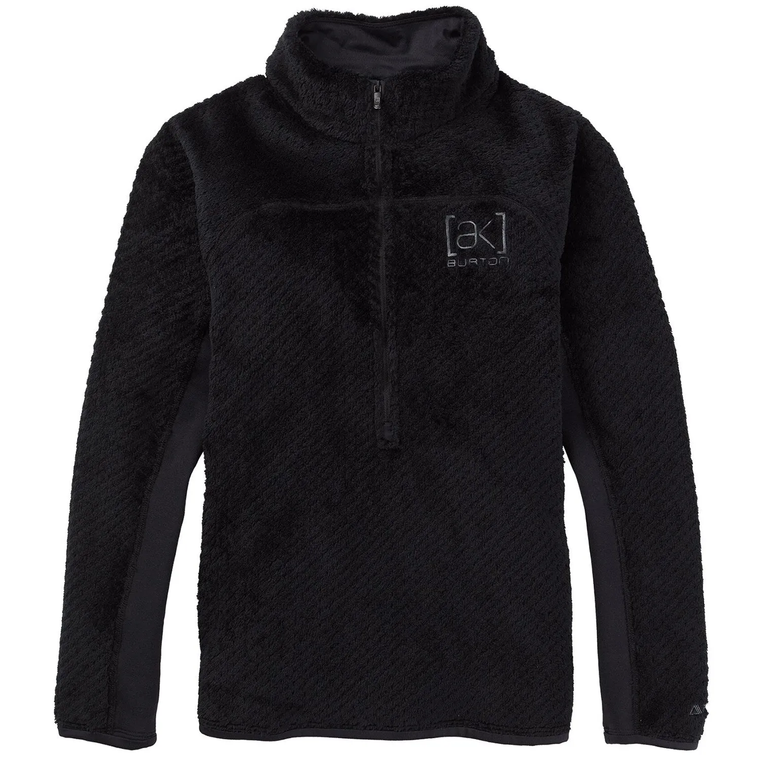 Burton AK Baker Hi-Loft Quarter-Zip Sweatshirt in True Black