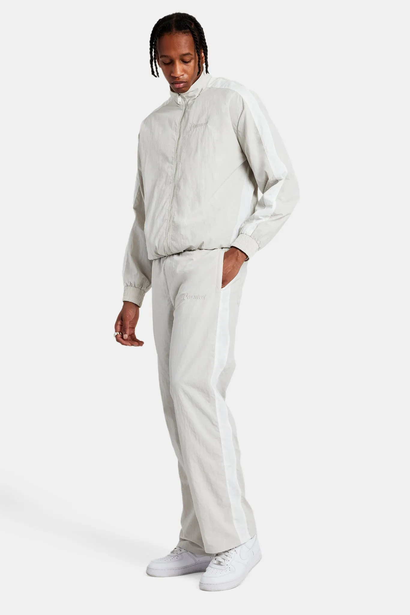 Cernucci Panelled Nylon Tracksuit - Stone