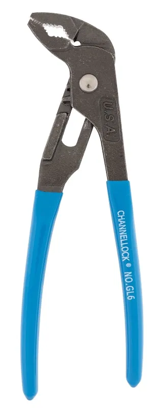 CHANNELLOCK GRIPLOCK Series GL6 Tongue and Groove Plier, 6-1/2 in OAL, 1.06 in Jaw Opening, Blue Handle, 1 in L Jaw :CD: QUANTITY: 1