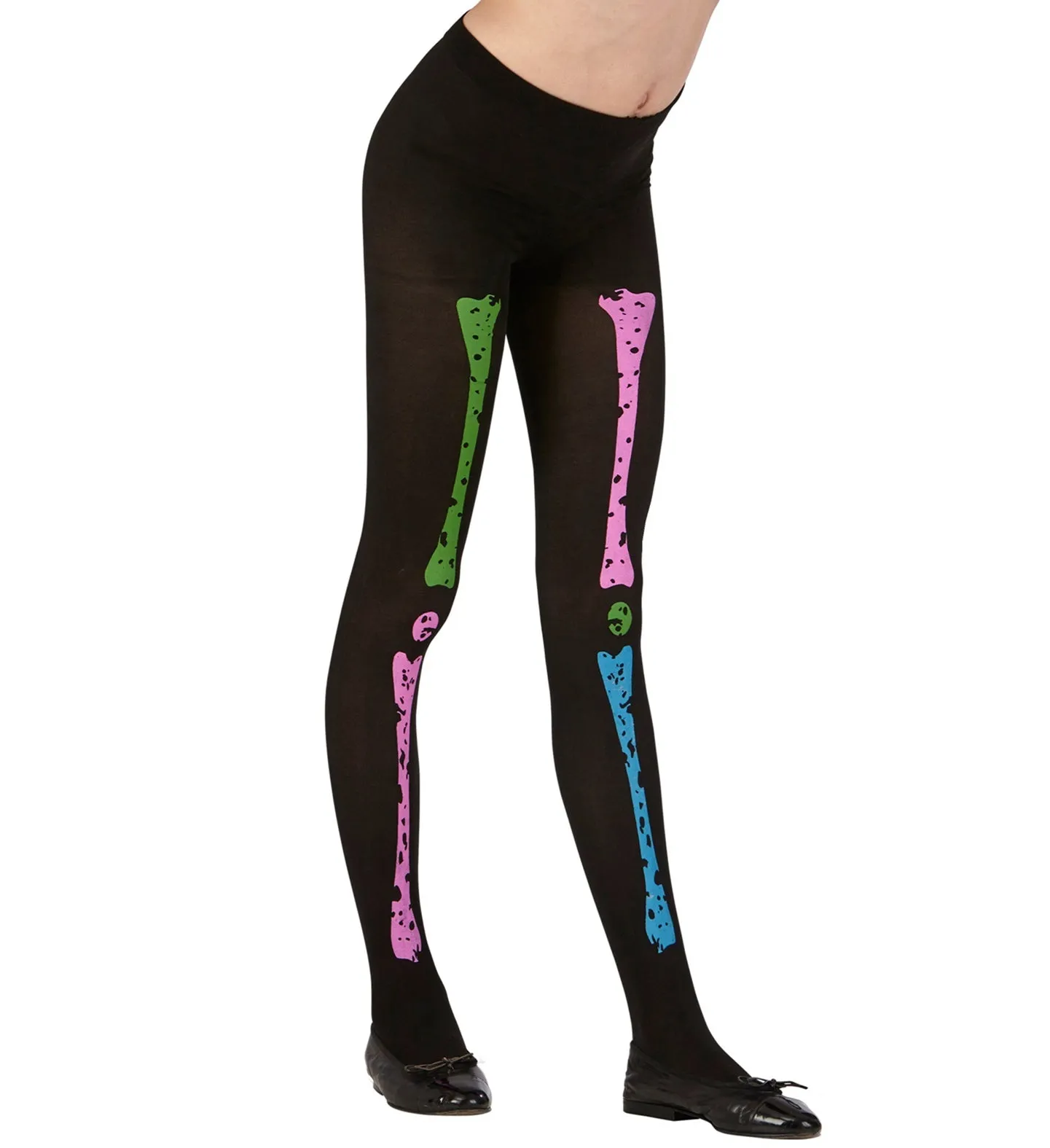 Children's Neon Skeleton Tights