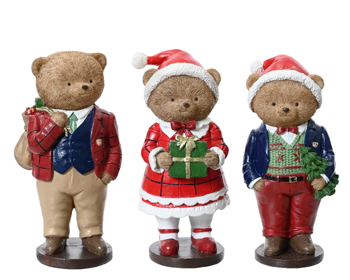 Christmas bears with gifts ornaments (3 Styles)