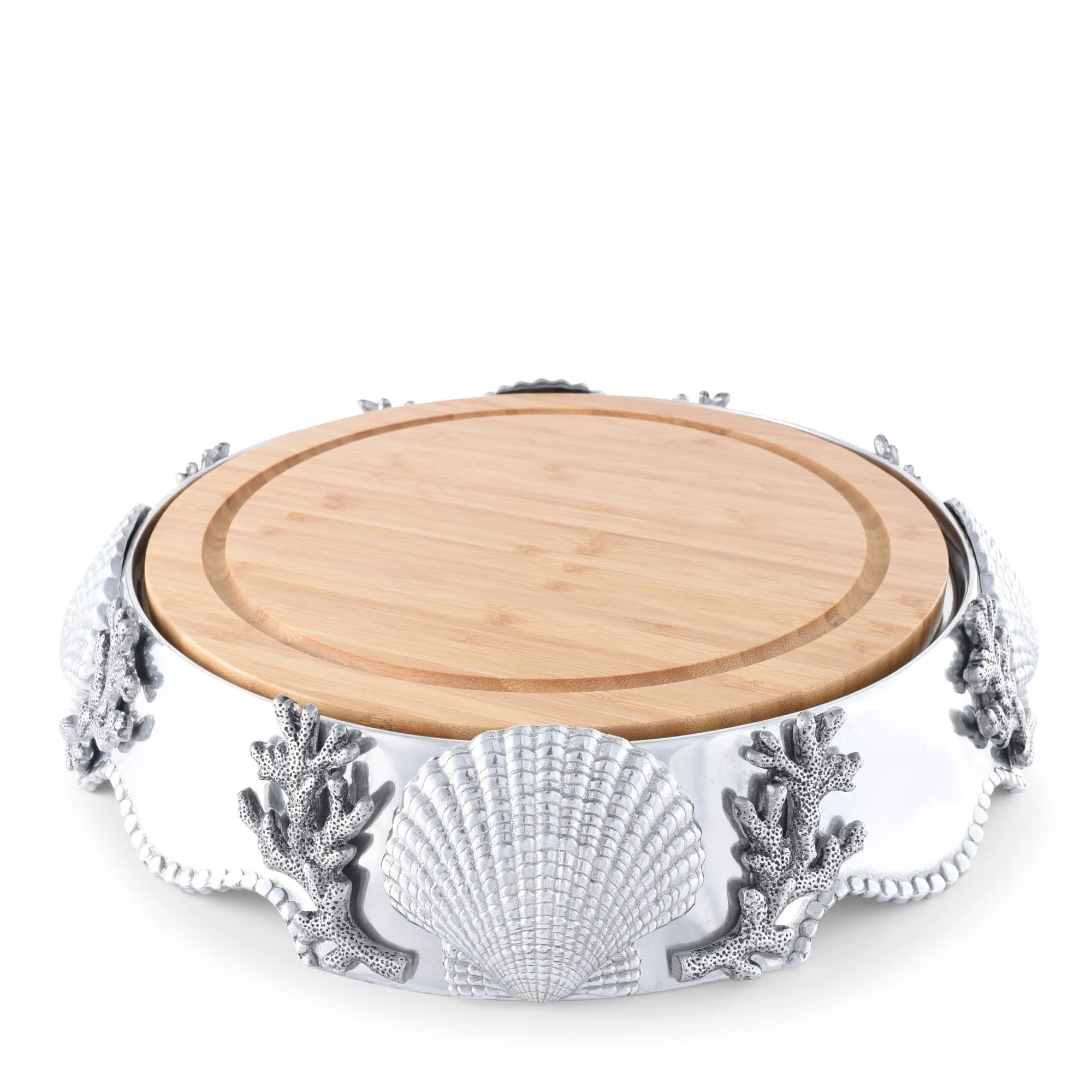 Coastal Wood Cheese Pedestal