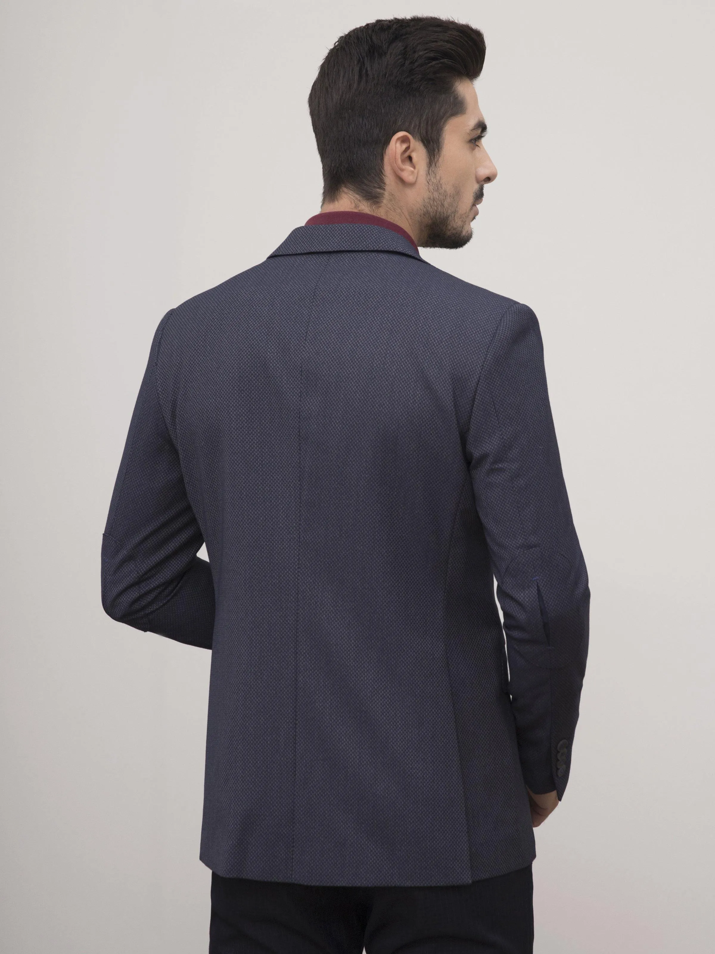 COAT 2 BUTTON SLIM FIT NAVY GREY