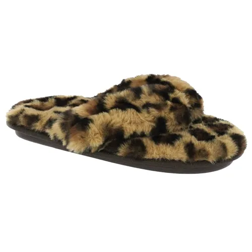 Cobian Women's Minou Fuzzy Slip On Shoe - Leopard MIN20-961