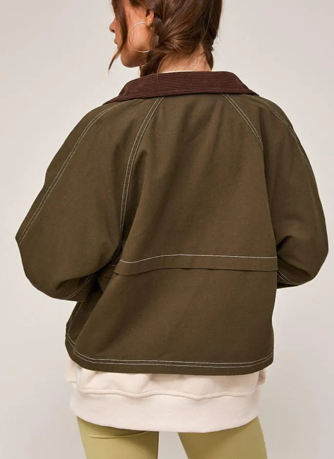 Cologne Jacket in Olive Brown