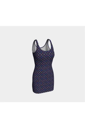 Colored Polka Dot Bodycon Dress