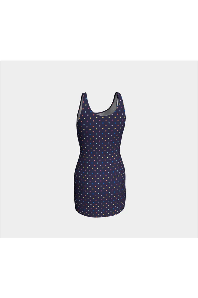 Colored Polka Dot Bodycon Dress