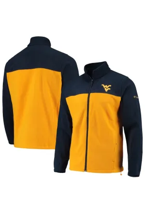 COLUMBIA MEN’S WEST VIRGINIA MOUNTAINEERS FLANKER III FLEECE FULL-ZIP JACKET