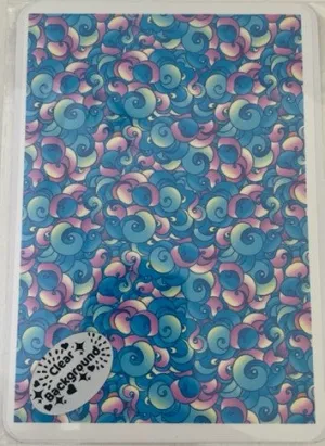 Coral Cockatoo Water Transfer Clear Decal - Watercolour Hippie Blue Swirls