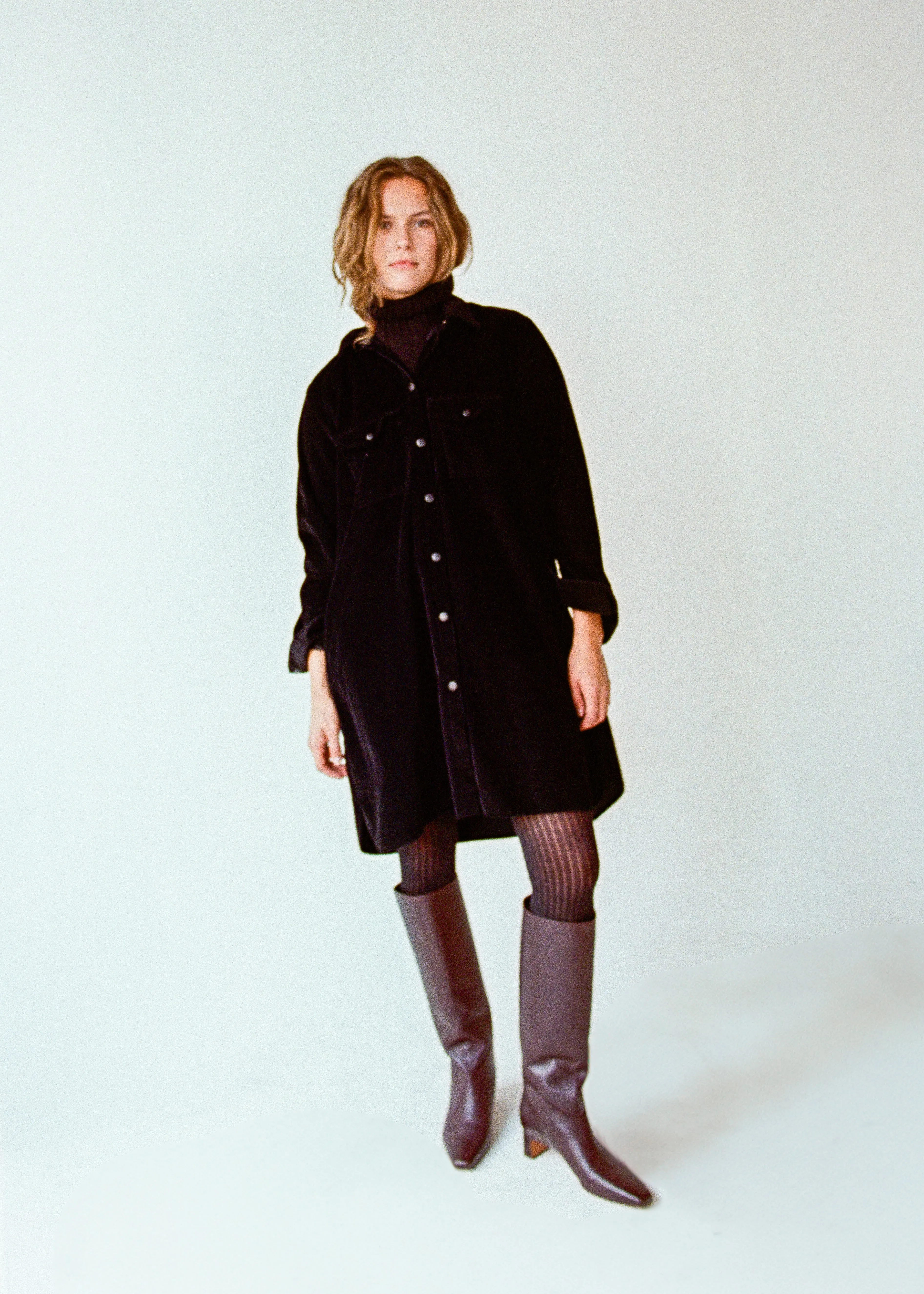 CORDUROY SHIRT DRESS