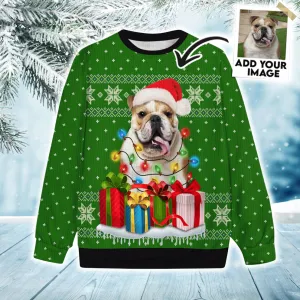 Custom Photo Pet Sweater - Personalized ugly christmas sweater, Design your own sweater For Dog Lovers, Friend, Family