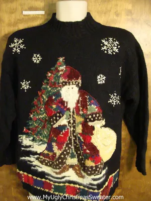 Cute Massive Ornate Santa Holiday Sweater