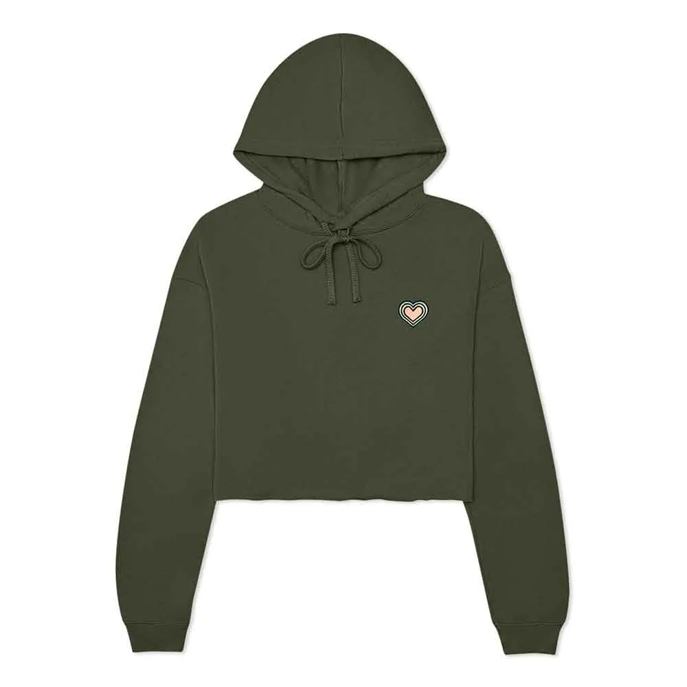 Dalix Heart Cropped Hoodie (Glow in the Dark)