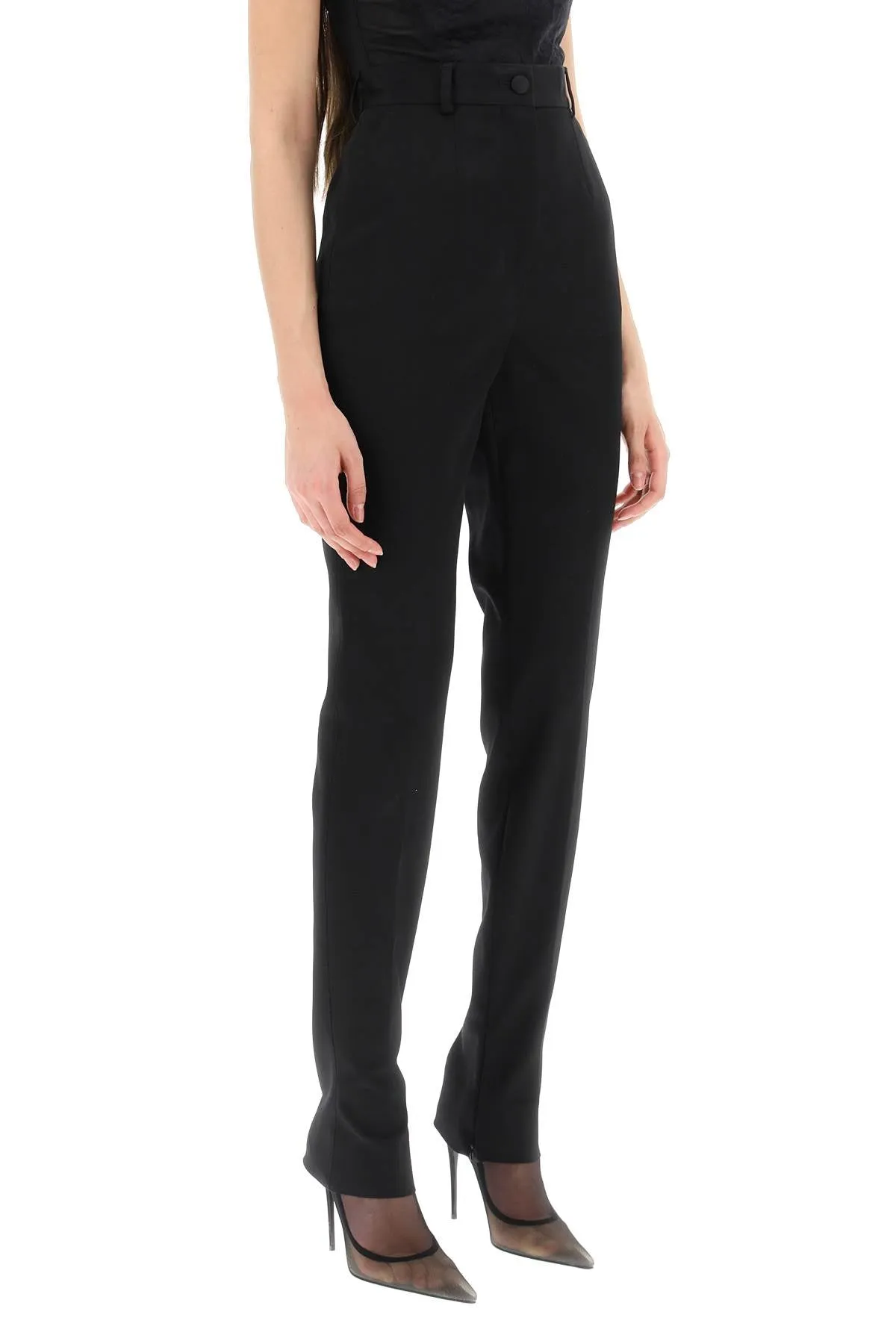 Dolce & gabbana slim trousers with zip cuffs