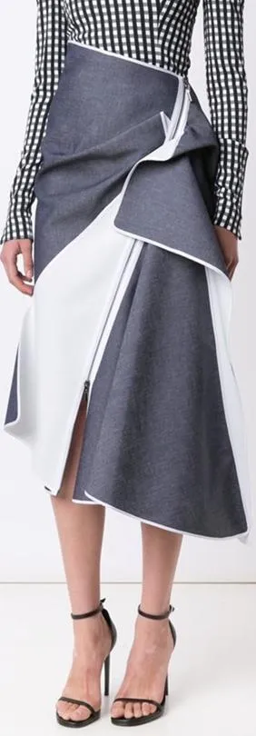 Draped Zip Skirt