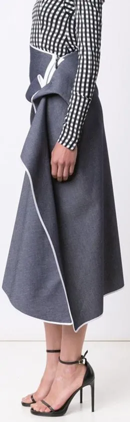 Draped Zip Skirt