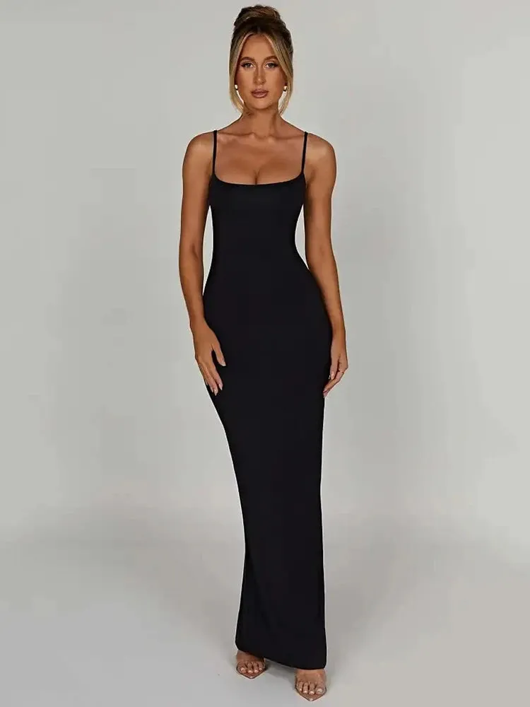 DressBetty - 2024 Spaghetti Strap Sleeveless Club Party Sexy Backless Bodycon Dress