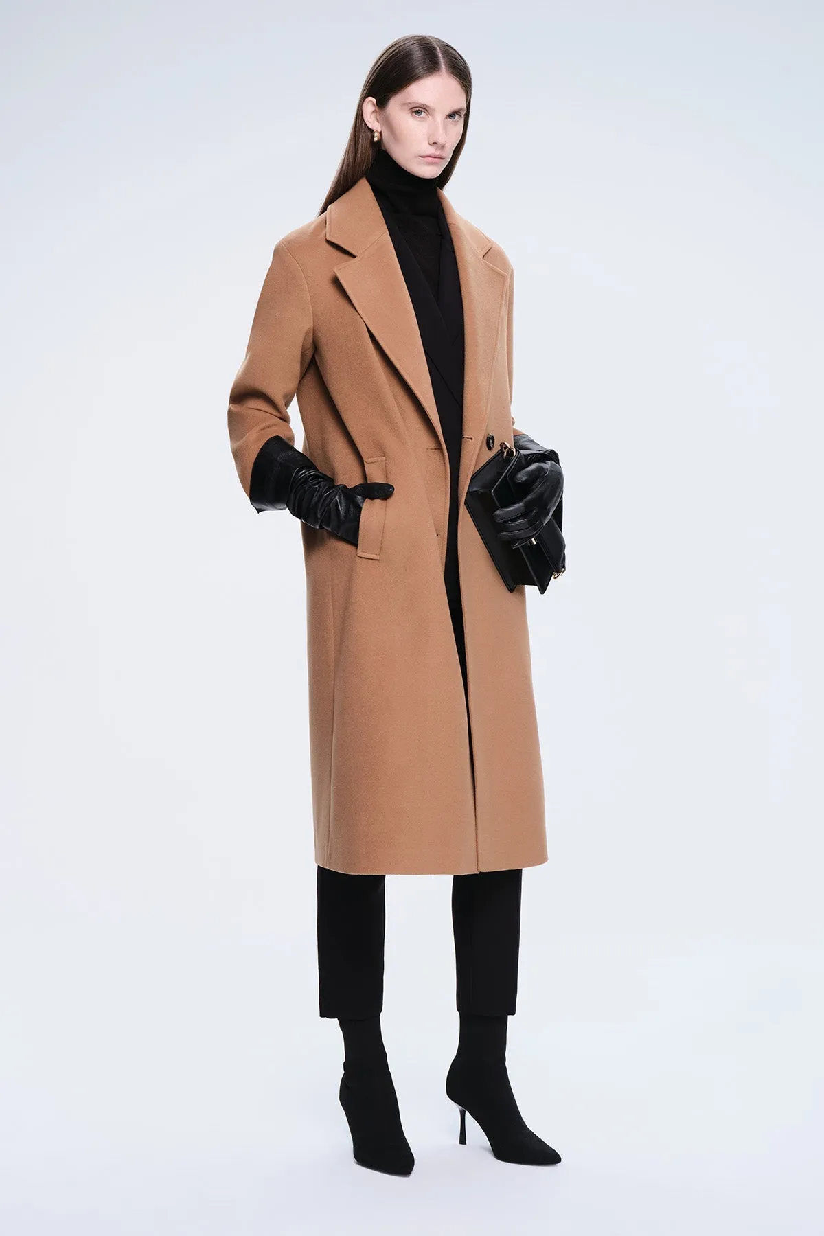 Dynamic Fit Cachet Wool Blend Camel Coat