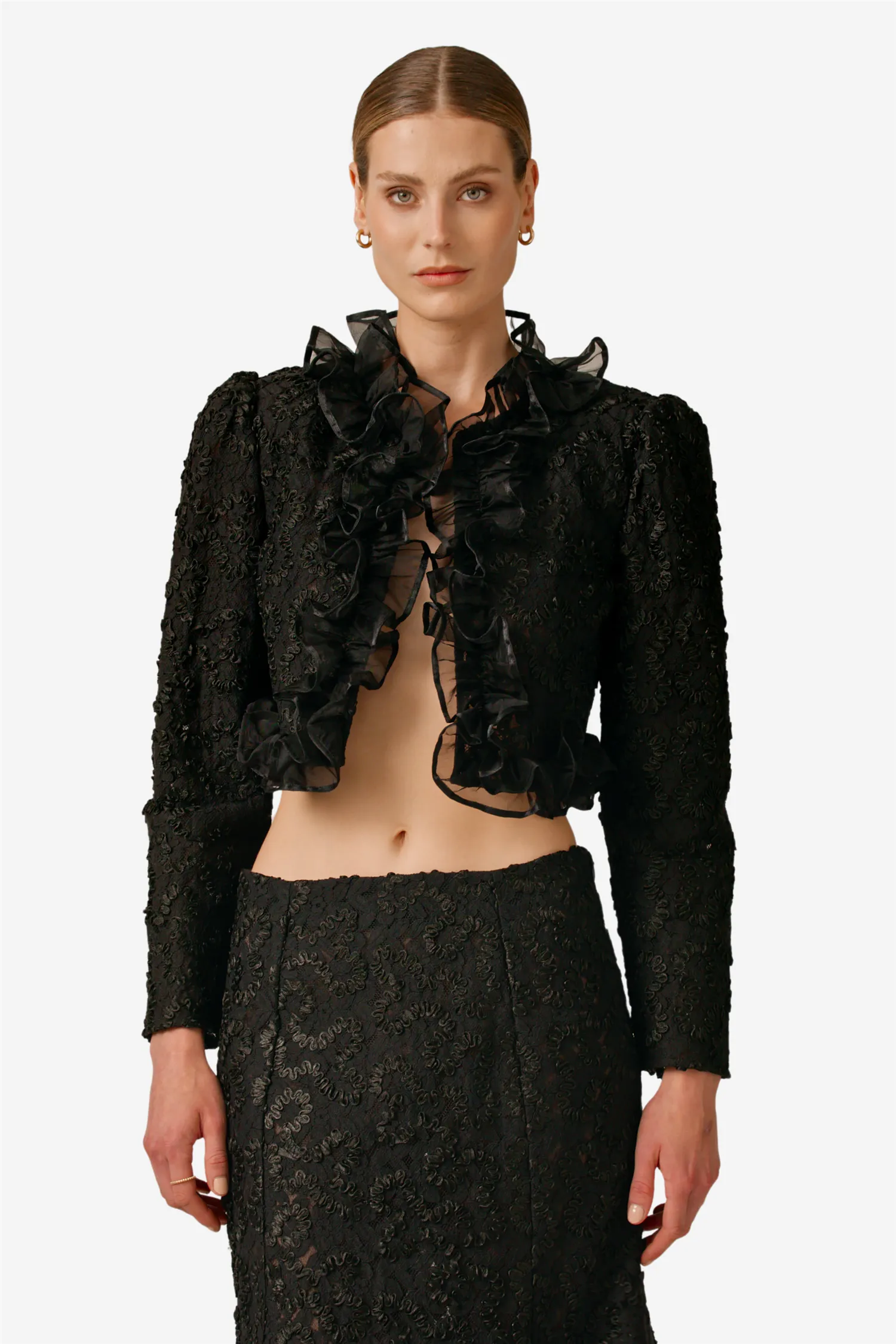 Embroidered Jacket Black