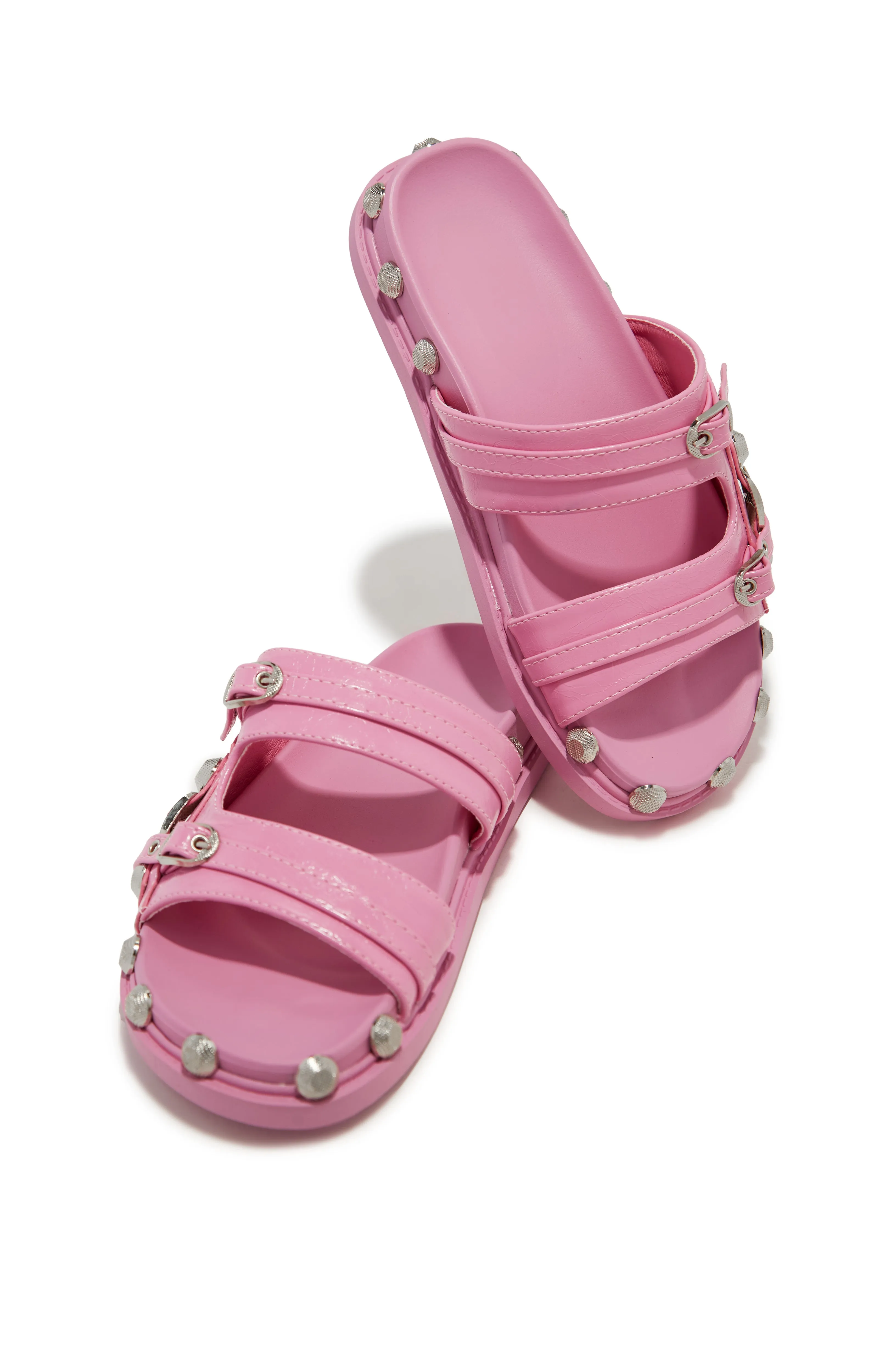 Erika Slip On Sandals - Pink