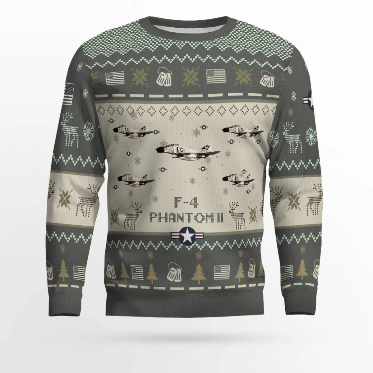 F-4 Phantom II F4 NAVAL Aircraft Ugly Sweater, Ugly Sweater Christmas Shirt for Men Dad Veteran