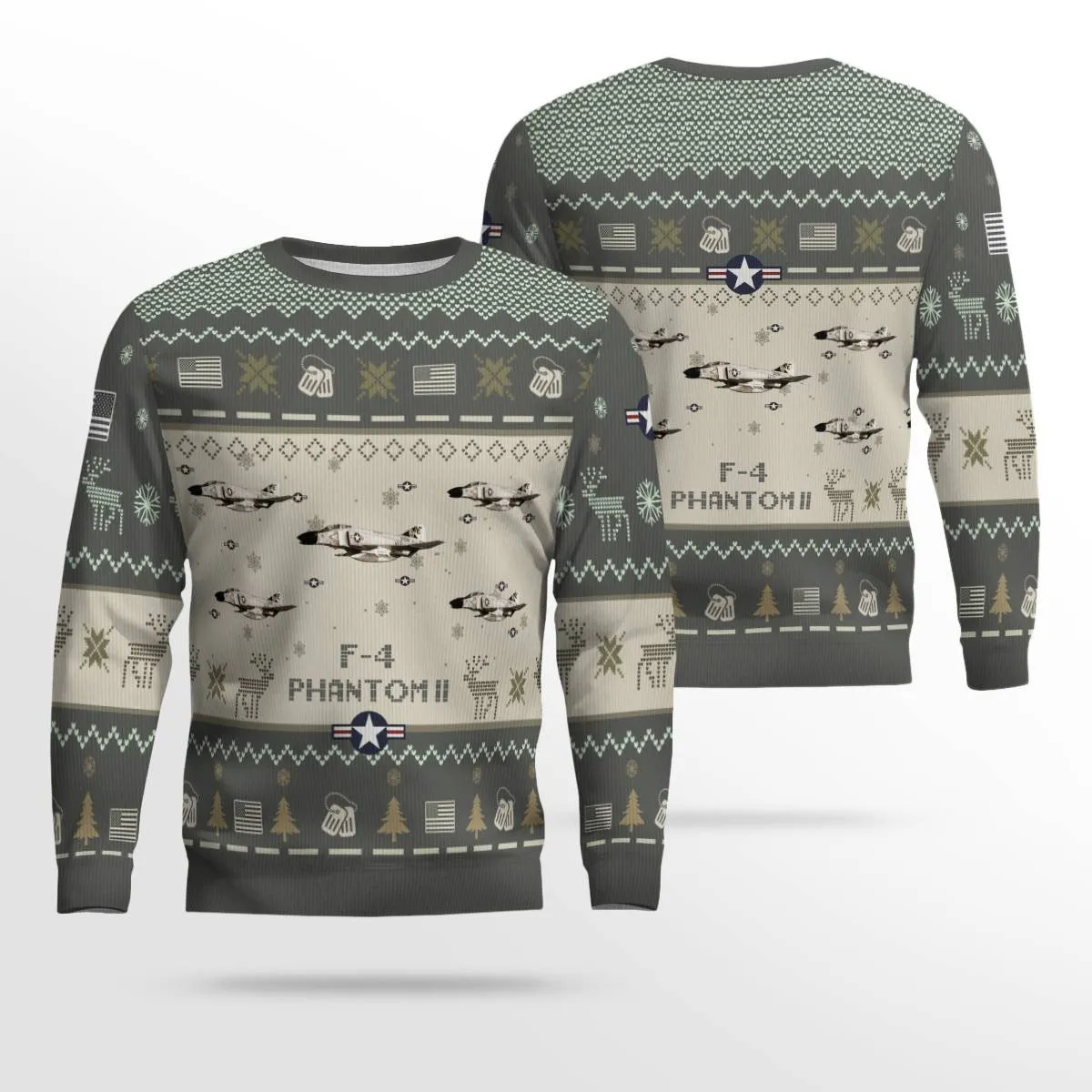 F-4 Phantom II F4 NAVAL Aircraft Ugly Sweater, Ugly Sweater Christmas Shirt for Men Dad Veteran